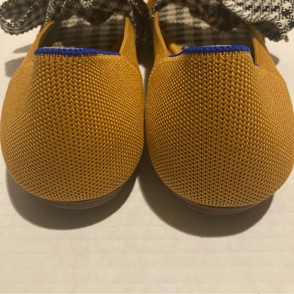 Rothy's Womens The Mary Jane Golden Stretch Knit/Gingham Ballet Flats SZ 10.5 - Picture 7 of 9